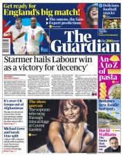 The Guardian (UK) Newspaper Front Page for 3 July 2021