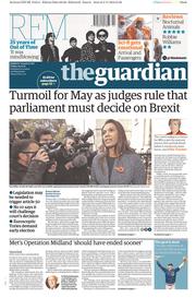 The Guardian (UK) Newspaper Front Page for 4 November 2016