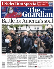 The Guardian (UK) Newspaper Front Page for 4 November 2020