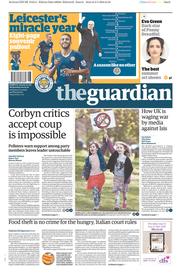 The Guardian (UK) Newspaper Front Page for 4 May 2016