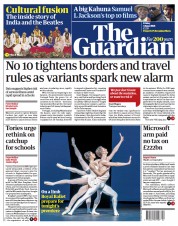 The Guardian (UK) Newspaper Front Page for 4 June 2021