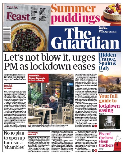 The Guardian Newspaper Front Page (UK) for 4 July 2020