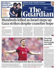 The Guardian front page for 4 July 2025