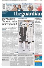 The Guardian (UK) Newspaper Front Page for 5 October 2016