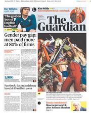 The Guardian (UK) Newspaper Front Page for 5 April 2018