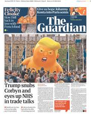 The Guardian (UK) Newspaper Front Page for 5 June 2019