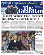 The Guardian front page for 5 September 2025