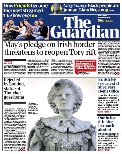 The Guardian Newspaper Front Page (UK) for 6 February 2019