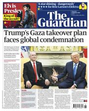 The Guardian front page for 6 February 2025