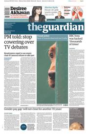 The Guardian (UK) Newspaper Front Page for 6 March 2015