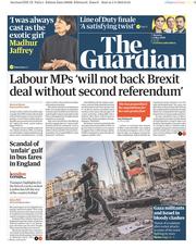 The Guardian (UK) Newspaper Front Page for 6 May 2019