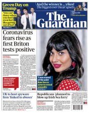 The Guardian (UK) Newspaper Front Page for 7 February 2020