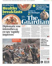 The Guardian (UK) Newspaper Front Page for 7 April 2018