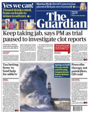 The Guardian (UK) Newspaper Front Page for 7 April 2021