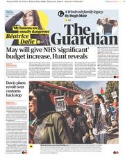 The Guardian (UK) Newspaper Front Page for 7 June 2018