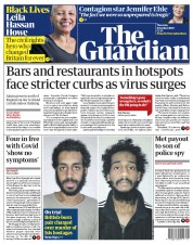 The Guardian (UK) Newspaper Front Page for 8 October 2020