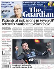 The Guardian front page for 8 December 2025