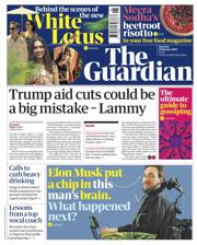 The Guardian front page for 8 February 2025