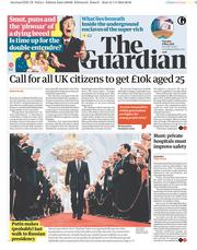 The Guardian (UK) Newspaper Front Page for 8 May 2018