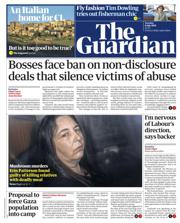 The Guardian front page for 8 July 2025