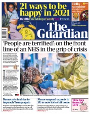 The Guardian (UK) Newspaper Front Page for 9 January 2021