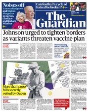 The Guardian (UK) Newspaper Front Page for 9 February 2021