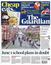 The Guardian (UK) Newspaper Front Page for 9 May 2020