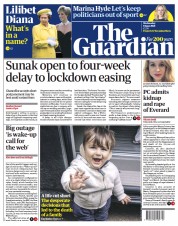 The Guardian (UK) Newspaper Front Page for 9 June 2021