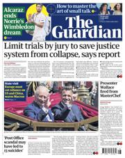 The Guardian front page for 9 July 2025