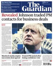 The Guardian front page for 9 September 2025