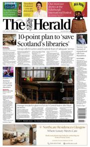 The Herald front page for 12 March 2026