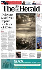 The Herald front page for 12 September 2025