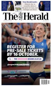 The Herald front page for 14 October 2025