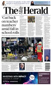 The Herald front page for 14 February 2025