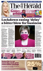 The Herald (UK) Newspaper Front Page for 16 June 2021