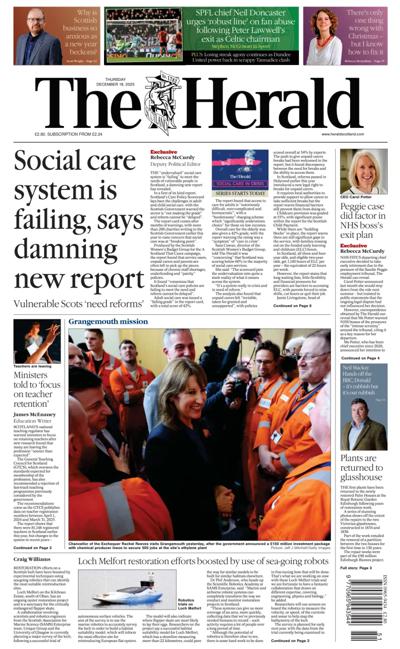 The Herald Newspaper Front Page (UK) for 18 December 2025