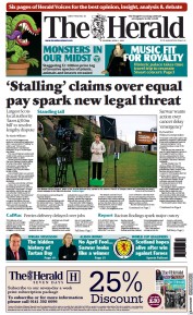 The Herald (UK) Newspaper Front Page for 1 April 2021