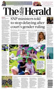The Herald front page for 1 July 2025