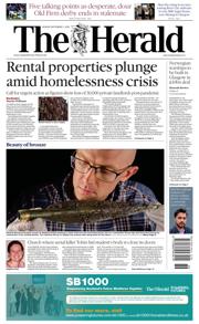 The Herald front page for 1 September 2025