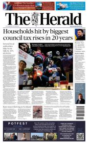 The Herald front page for 21 February 2025