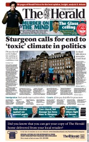 The Herald (UK) Newspaper Front Page for 25 March 2021