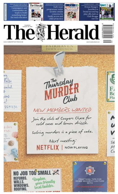 The Herald Newspaper Front Page (UK) for 28 August 2025