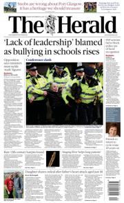 The Herald front page for 29 September 2025