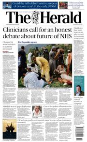 The Herald front page for 2 September 2025