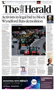 The Herald front page for 3 February 2025