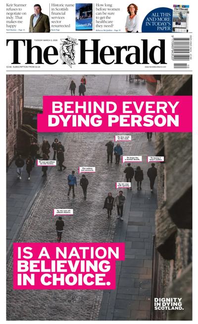 The Herald Newspaper Front Page (UK) for 3 March 2026