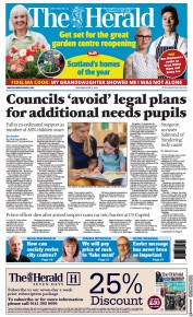 The Herald (UK) Newspaper Front Page for 3 April 2021