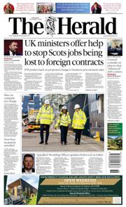The Herald front page for 3 September 2025