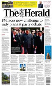 The Herald front page for 4 September 2025