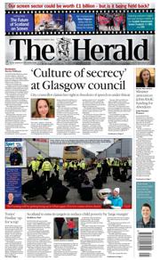 The Herald front page for 6 October 2025